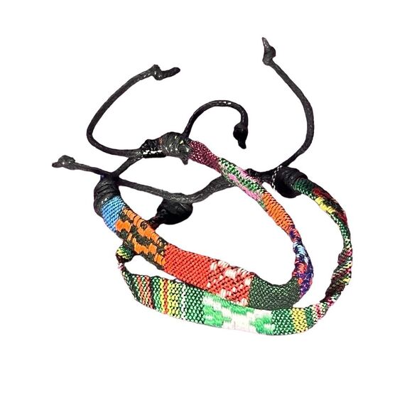 Bohemian Woven Bracelet Adjustable Multicolor Unisex - Picture 3 of 7